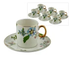 Lamedore Flower 6lı Kahve Fincan Seti