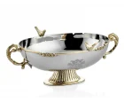 Lamedore Black Pearl Kuslu Kulplu Küçük Dekoratıf Kase 35x17x15 CM