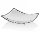 Lamedore Halatlı Büyük Boy Dekoratıf Kase 32X25X5 CM (12) Full Nıckel