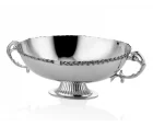 Lamedore Halatlı Kulplu Dekoratıf Kase 39x24x15 CM (4) Full Nıckel