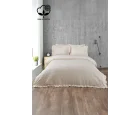 Nazik Home Celine İşlemeli Pamuk Saten Çift Kişilik 6 Parça Nevresim Takımı