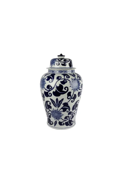 Mikasa Moor Blue Blanc Kapaklı Küp 38x60cm
