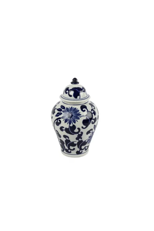 Mikasa Moor Blue Blanc Kapaklı Küp 17x27cm