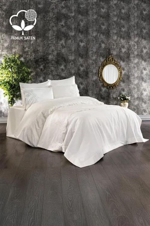 Nazik Home Hanedan Çift Kişilik 9 Parça Nevresim + Pike Set