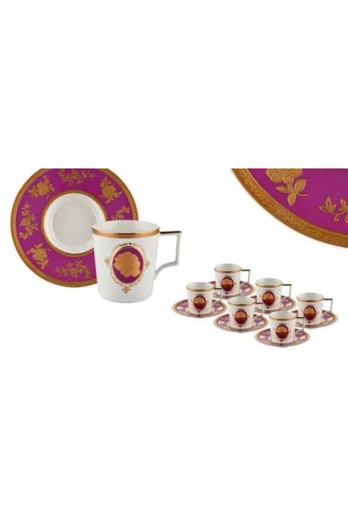 Rivadossi Stempa Venice Purple 6lı Fincan Seti