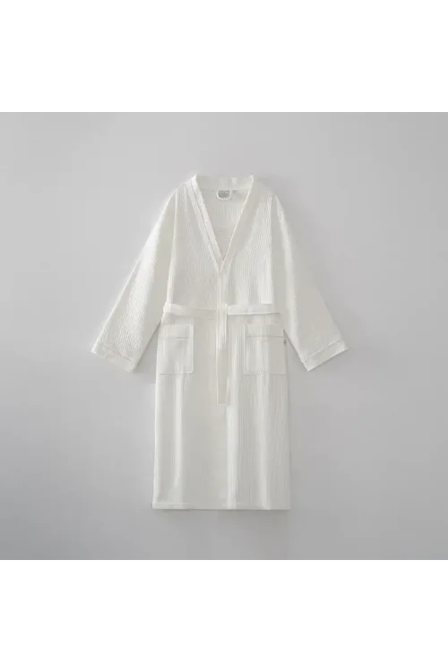 Ecocotton Alessa Erkek Bornoz Krem L