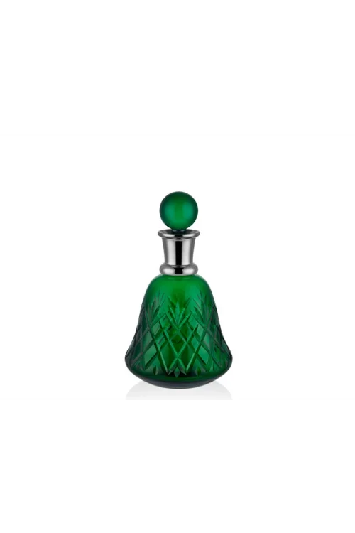 Lamedore Bell Shape Green Color Bottle Yeşil Şişe 13x25 Cm