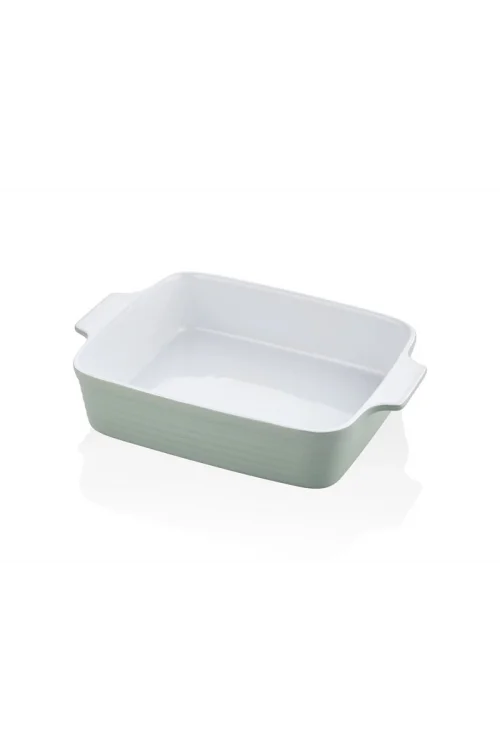 Lamedore Brandanı Dikdörtgen Yeşil Fırın Kabı 33x23x7 cm