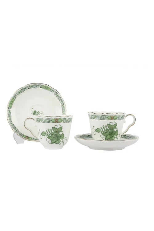 Mikasa Moor jardin de vert yeşil 2li kahve fincan seti100ml