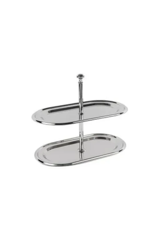 Mikasa Moor Rönesans Silver 2 katlı Sunumluk 28x24 cm