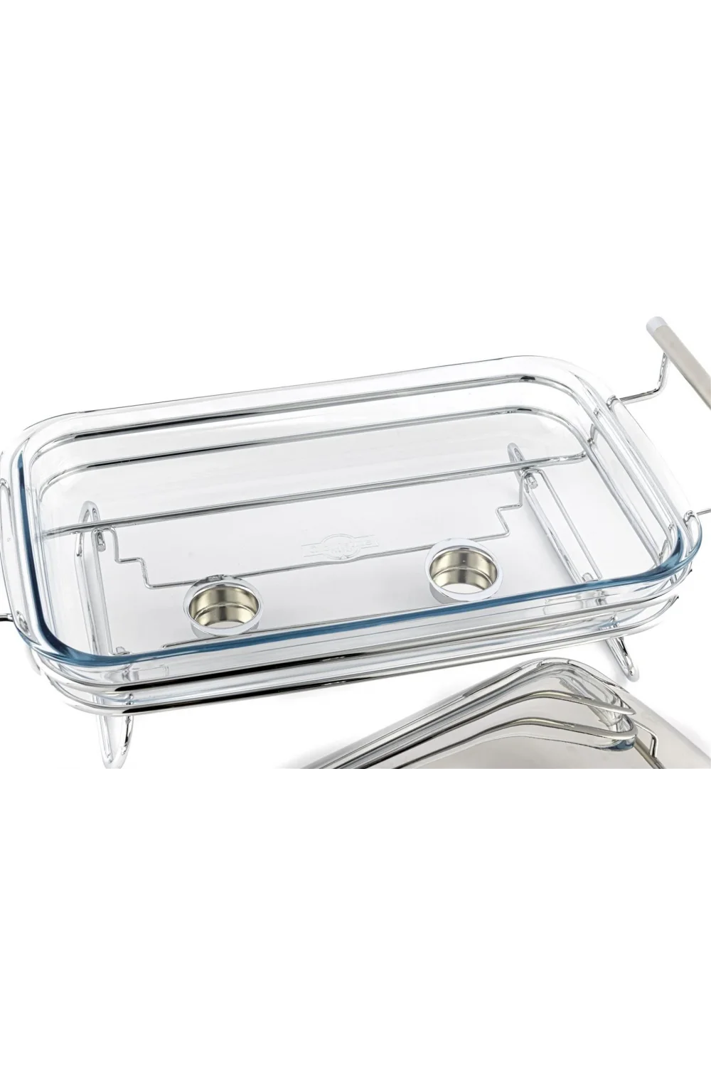 Mikasa Moor Perle Çelik Kapaklı Dikdörtgen Isıtıcılı Servis 47x25x19cm