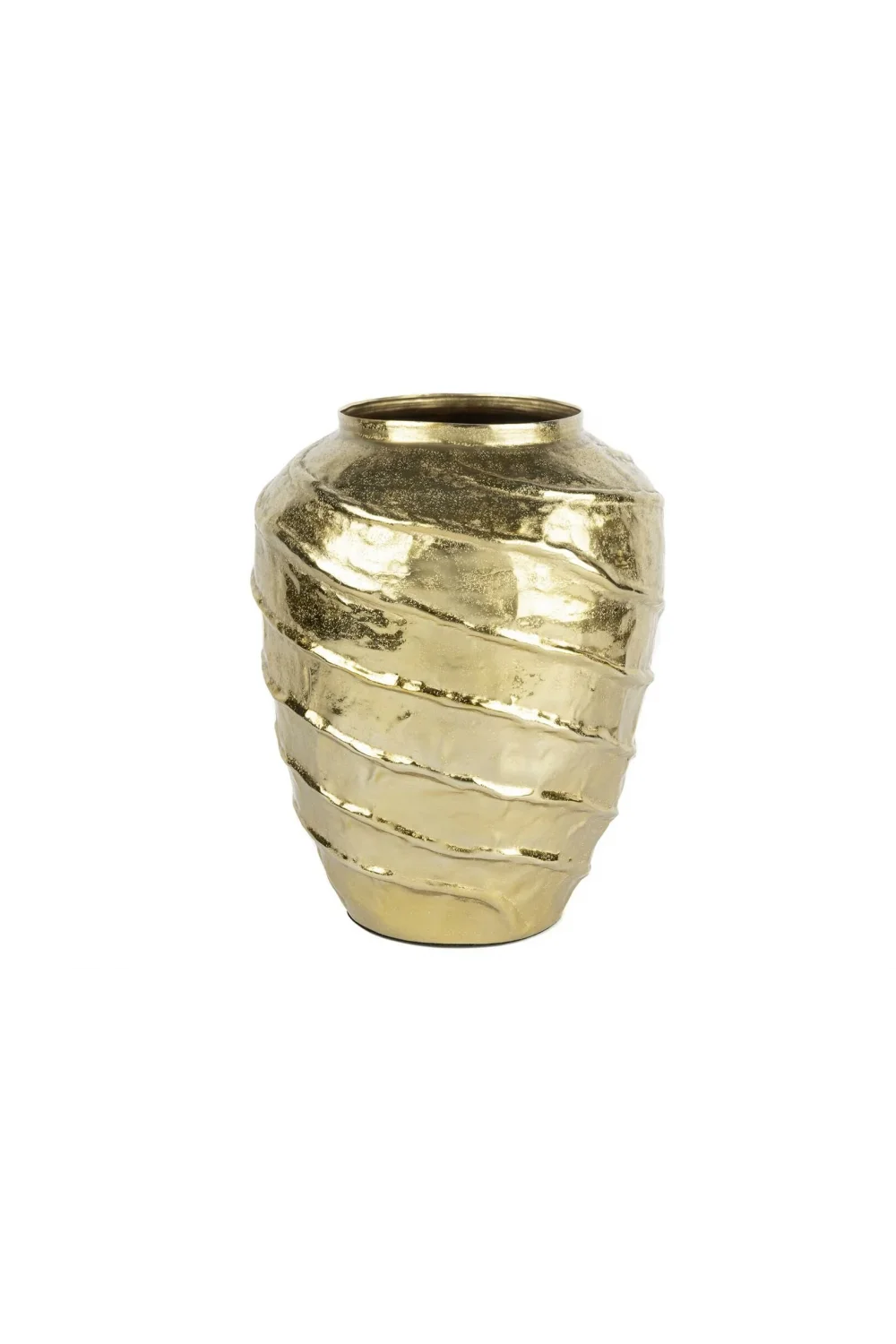Mikasa Moor Shiny Gold Spiral Küp Metal Vazo 32x39cm
