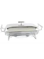 Mikasa Moor Perle Çelik Kapaklı Dikdörtgen Isıtıcılı Servis 47x25x19cm