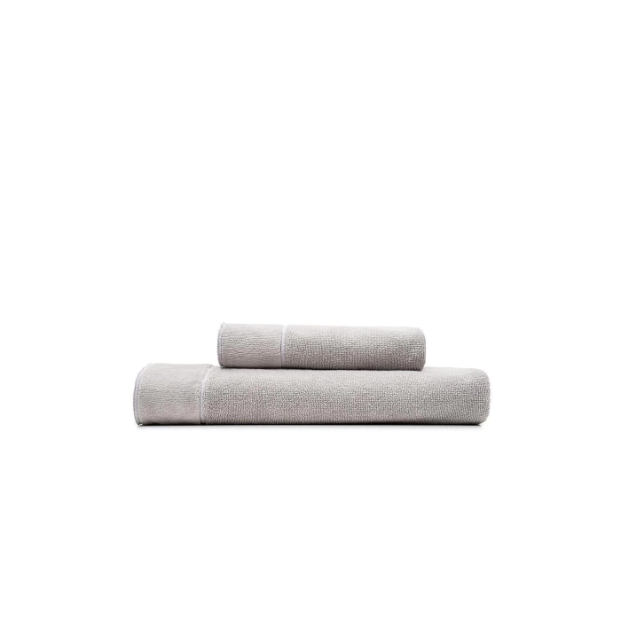 Eccocotton Arven Erkek 2li Havlu Seti Bordürlü Gri 50*90 / 80*150 cm