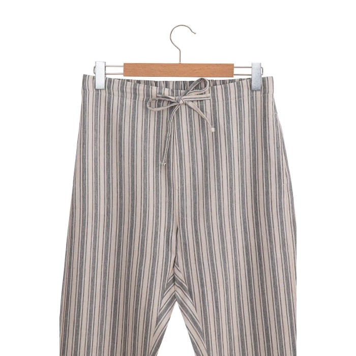 Ecocotton Ala Erkek Pijama Takımı %100 Organik Pamuk Keten Antrasit L Beden