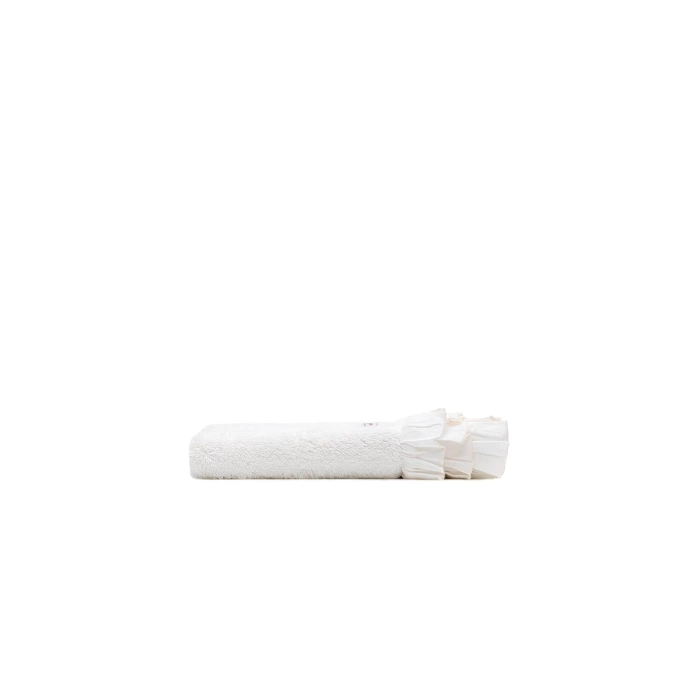 Ecocotton Miranda El Yüz Havlusu 5100 Organik Pamuk Fırfırlı Krem 50x90 cm