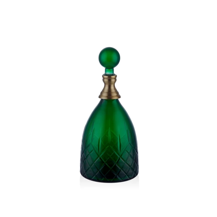 Lamedore Fanus Green Bottle Yeşil Şişe 13x26 Cm