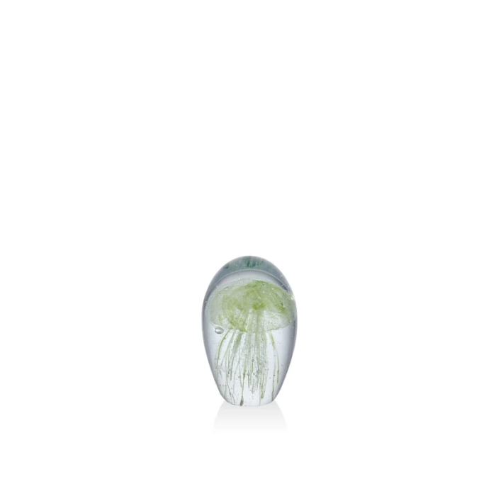 Lamedore Jellyfish Green Glass Cam Dekor 5,5x5,5x8 Cm