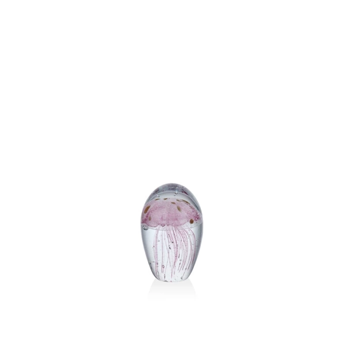 Lamedore Jellyfish Lıght Pınk Glass Cam Dekor 5,5x5,5x8 Cm