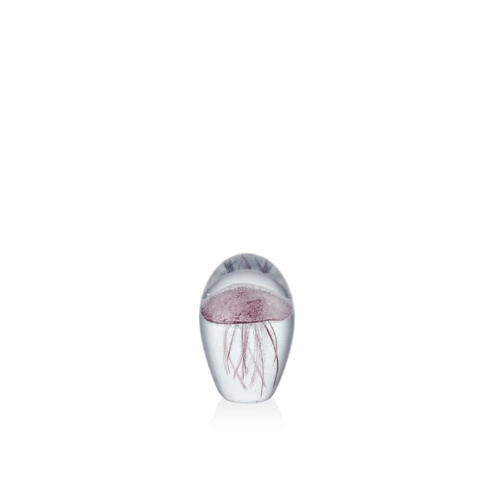 Lamedore Jellyfish Purple Glass Cam Dekor 5,5x5,5x8 Cm