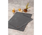 Cotton Box Bath Rug Set 75X125+60X90 Banyo Paspası Antrasit