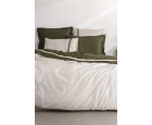 Ecocotton New Basic Tek Kişilik Nevresim Takımı Pamuk Saten Yeşil