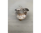 Hera Küçük Cam Saplı Elma - Gümüş