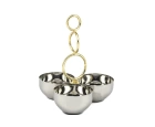 Mikasa Moor Gümüş Gold 3 lü Çerezlik 20*20*7 cm