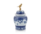 Lamedore Asia Bleu Blanc Kuşlu Küp Büyük 16.4X16.4X33 cm
