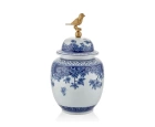 Lamedore Asia Bleu Blanc Kuşlu Küp Orta 16.3X16.3X30 cm
