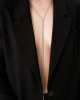 Kadın 2 Sıra Model Kristal Zirkon Taşlı Gümüş Su Yolu Kolye Küpe Seti Abiye Elbise Uzun Takı Seti