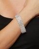 Kadın 6 Sıra Model Kristal Zirkon Taşlı Gümüş Pırlanta Abiye Düğün Nişan Söz Kına Parti Bileklik