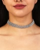 Kadın 6 Sıra Model Zirkon Taşlı Gümüş Pırlanta Düğün Nişan Gelin Abiye Tasma Gerdanlık Kolye Choker