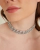 Kadın Brillo Kristal Zirkon Taşlı Tasma Gerdanlık Abiye Elbise Düğün Nişan Söz Kına Kolye Choker