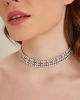 Kadın Brillo Kristal Zirkon Taşlı Tasma Gerdanlık Abiye Elbise Düğün Nişan Söz Kına Kolye Choker