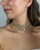 Kadın Fragranza Model Kristal Zirkon Taşlı Gold Kaplama Pırlanta Gerdanlık Tasma Choker Günlük Kolye