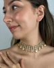 Kadın Fragranza Model Kristal Zirkon Taşlı Gold Kaplama Pırlanta Gerdanlık Tasma Choker Günlük Kolye