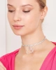 Kadın Hello Kity Model Zirkon Taşlı Sallantılı Pırlanta Gümüş Kaplama Gerdanlık Kombin Tasma Choker