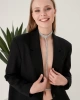 Kadın Larissa Full Vücut Model Kristal Zirkon Taşlı Bel Boyun Göbek Vücut Kolyesi Zinciri Aksesuarı
