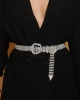 Kadın Tokalı Model Gümüş Kristal Zirkon Taşlı Abiye Elbise Pantolon Etek Düğün Parti Söz Balo Kemeri