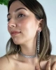 Kadın Velo Model Zirkon Taşlı Gümüş Kaplama Kolye + Küpe Abiye Elbise Kombin Günlük Takı Seti