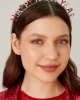 Kadın Yılbaşı Desen Noel Gümüş Zirkon Kristal Taşlı Saç Taç Modeli Yeni Yıl Kutlama Tacı Tokası