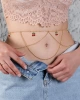 Kadın Kiraz Modeli Vücut Aksesuarı Kristal Gold Pırlanta Zirkon Vücut Zinciri Kolye Takısı