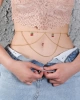 Kadın Kiraz Modeli Vücut Aksesuarı Kristal Gold Pırlanta Zirkon Vücut Zinciri Kolye Takısı