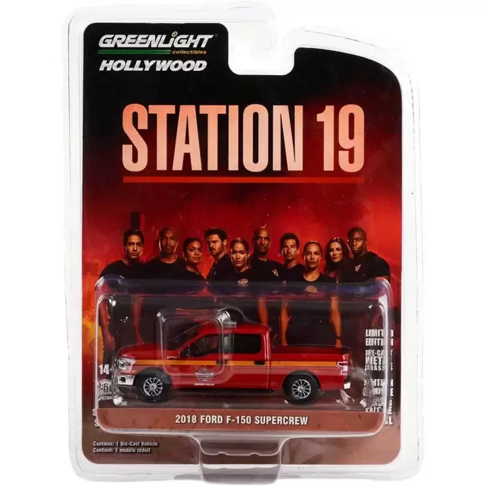 Greenlight 1:64 2018 Ford F-150 Supercrew ( Seattle Fire Dept. ) - Station 19