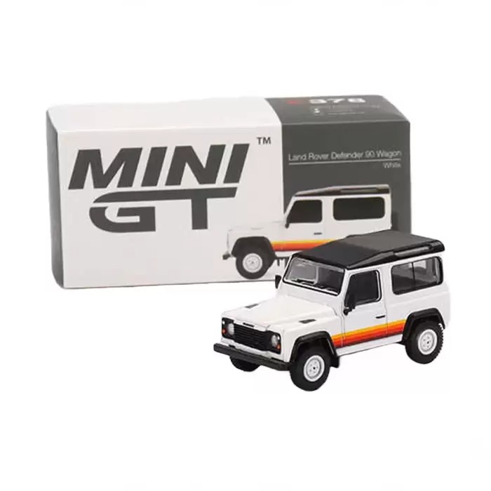 Mini GT 1:64 Land Rover Defender 90 Wagon White