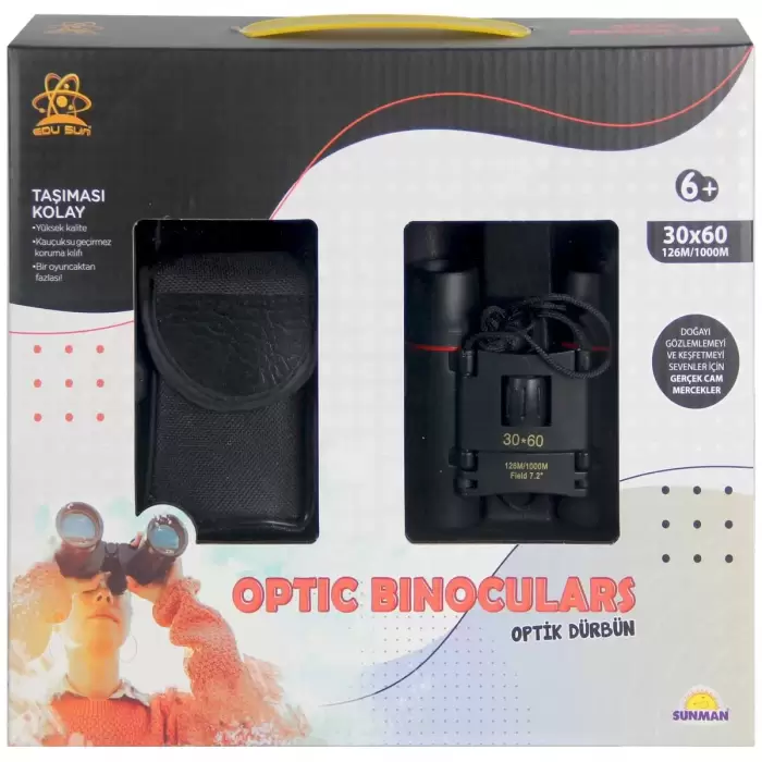 Oyuncak Optic Binoculars Çantalı Dürbün