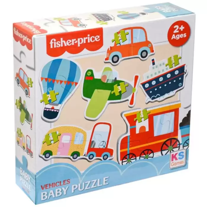 Çocuk Puzzle Eğitici Fisher Price Baby Vehicles 6 in 1