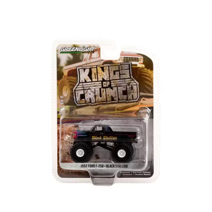 Greenlight 1:64 Kings of Crunch Series 11- Black Stallion - 1992 Ford F-250 Monster Truck