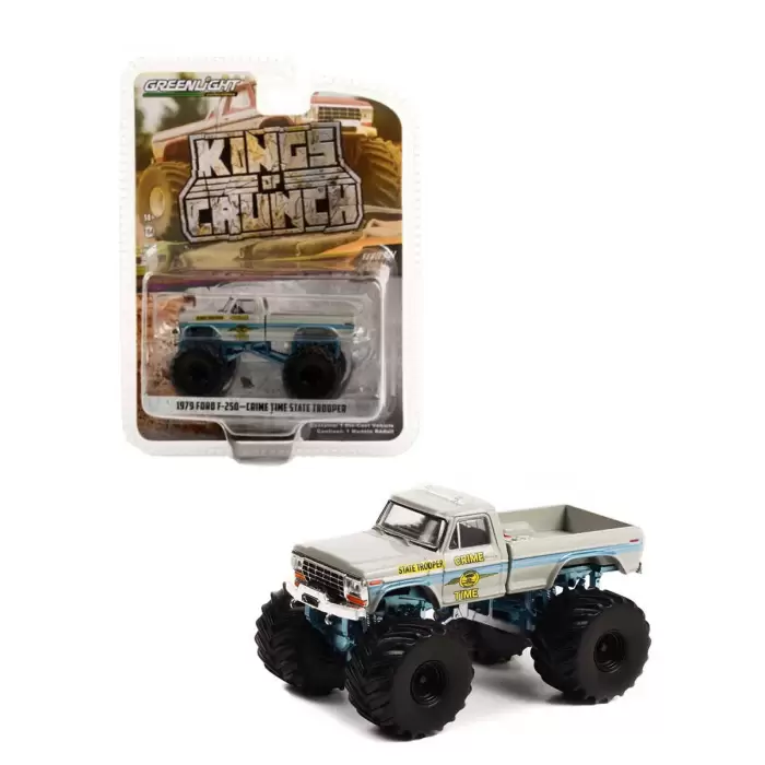 Greenlight 1:64 Kings of Crunch Series 11- Crime Time State Trooper - 1979 Ford F-250 Monster Truck